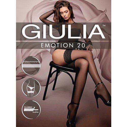 Чулки Giulia Emotion, 20 den, размер 1-2, красный чулки giulia emotion 20 den размер 1 2 белый