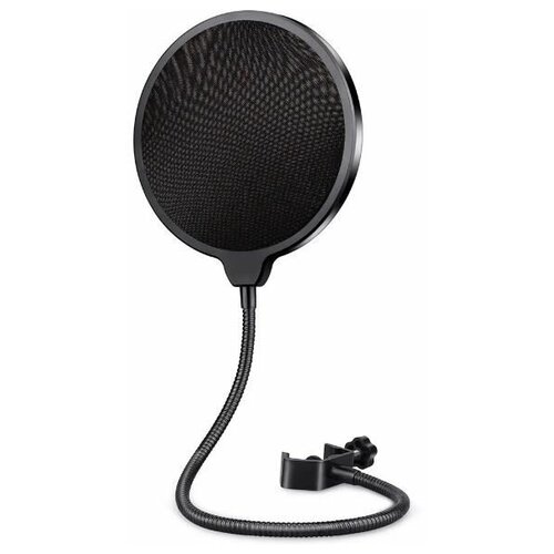 Поп-фильтр для микрофона Goodly Microphone Pop Filter, универсальный аксессуар для живого вокала, стриминга, звукозаписи, с гибким крепление