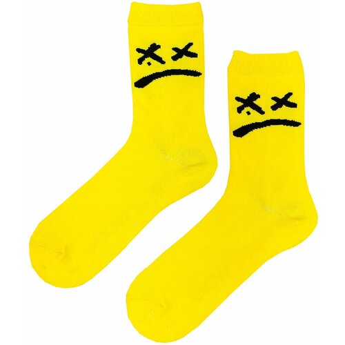 Носки , размер 42, желтый, черный