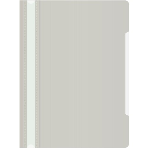 Папка-скоросшиватель Бюрократ -PS20GREY A4 прозрач. верх. лист пластик серый 0.12/0.16