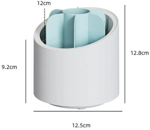 Органайзер для косметики, для кистей, голубой разделитель / контейнер для хранения / подставка для канцелярии - фотография № 6