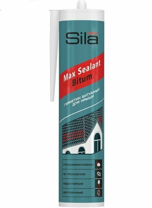 Герметик битумный для крыши Sila PRO Max Sealant Bitum, 280 мл