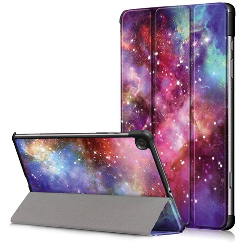 фото Чехол-обложка футляр mypads для samsung galaxy tab s6 lite 10.4 sm-p610 / p615 тонкий с магнитной застежкой необычный с красивым рисунком тематика космос