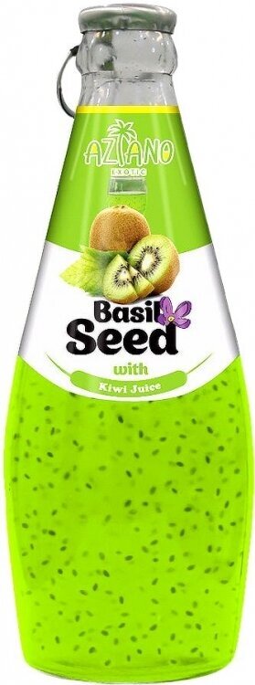 Нектар Aziano Киви с семенами базилика 30% Kiwi Juice withe Basil seed Drink 290 мл