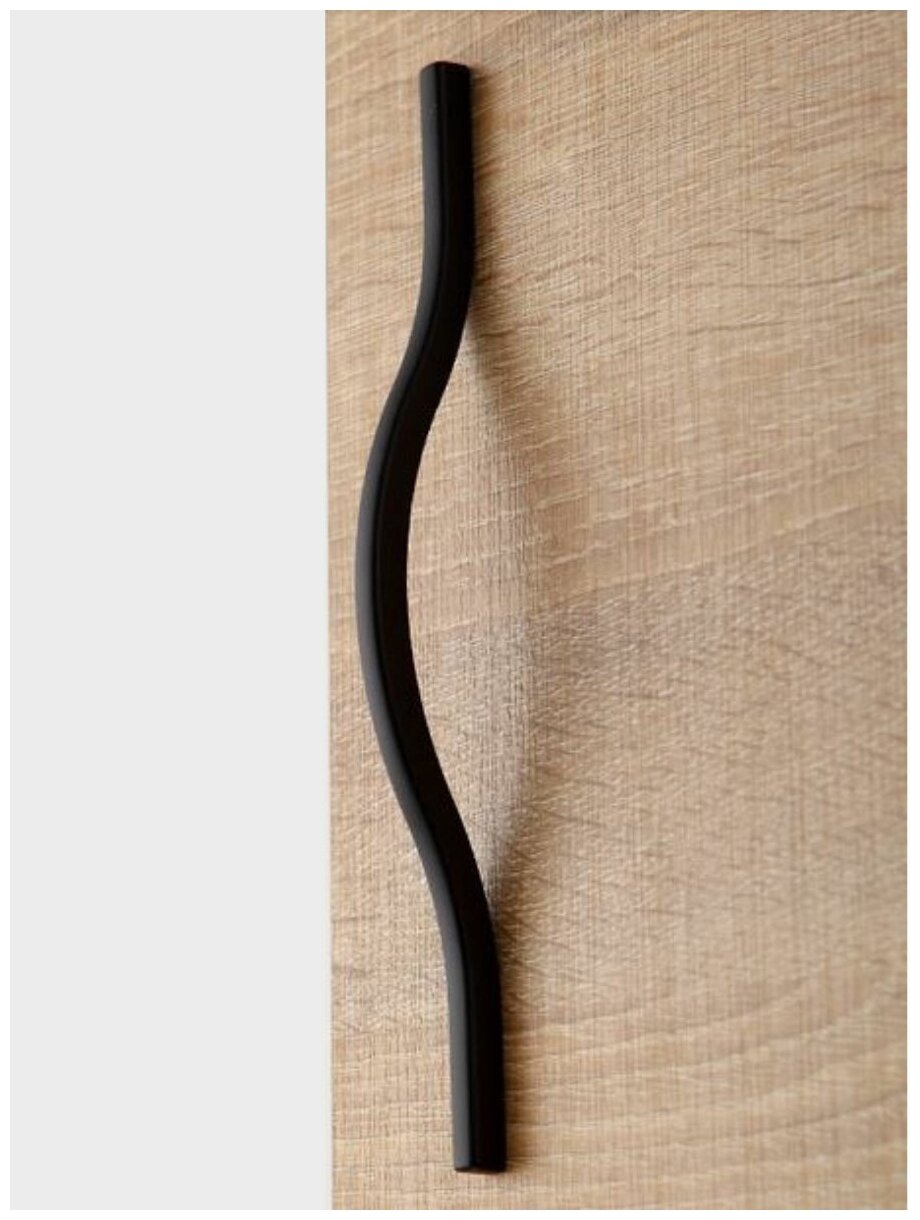 Мебельная ручка черная / Ручки для мебели "Black line" -160 -192 mm