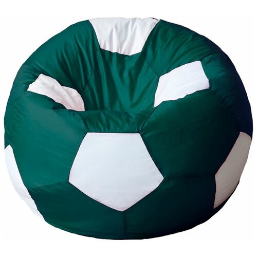фото Кресло мешок папа пуф кресло мяч оксфорд зелено белый xl (90х90х90 см) папа пуф