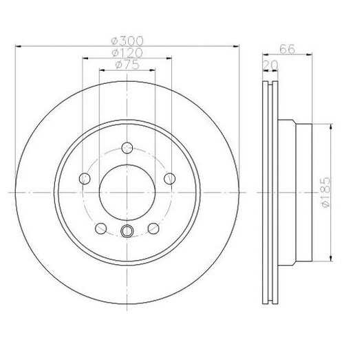 фото Тормозной диск mintex mdc2232 для bmw 1 серия e81,e87, 3 серия e90,e91,e92,e93, x1 e84