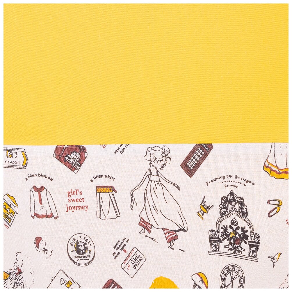 Santalino Скатерть Бон вояж цвет: желтый, белый (140х180 см)