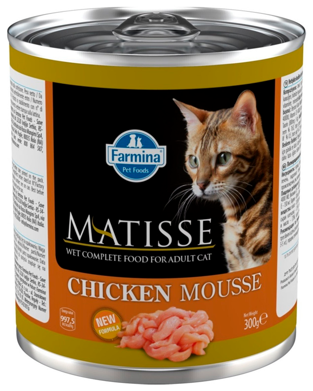 Farmina Matisse влажный корм для кошек, мусс с курицей (6шт в уп) 300 гр