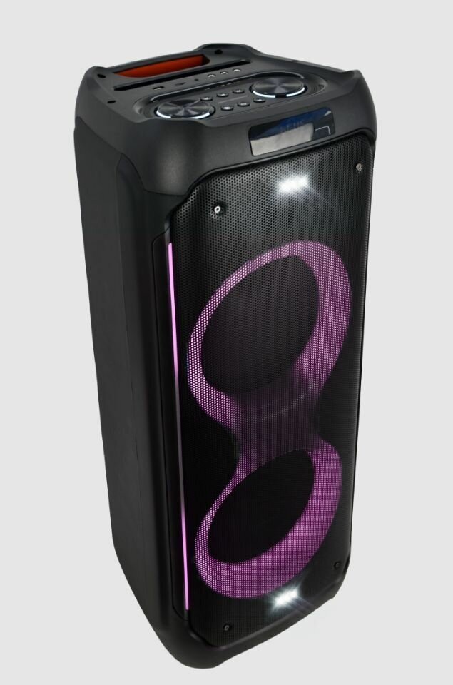 Perfeo ПАС “Power Box 100 INFINITY” BT, EQ, MP3 USB|TF, AUX, FM, MIC, GT, TWS, LED, ПДУ, 2 б/п мик