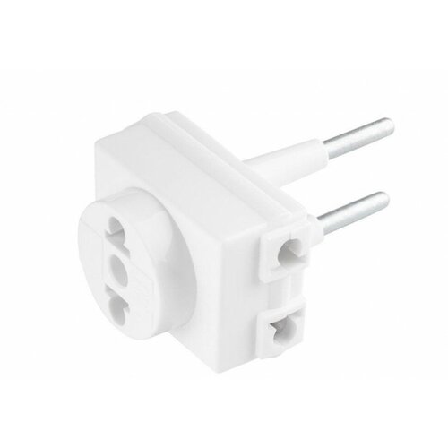 Переходник электрический веллконт Переходник электрический Веллконт 3 гн, 6А, б/з, ПУ-10/16-003, белый 104937