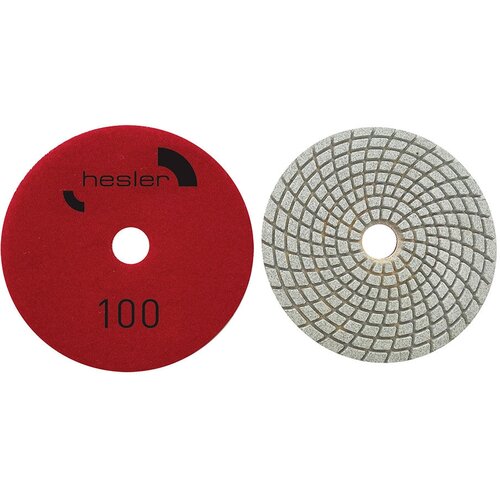 Круг алмазный шлифовальный по камню Hesler гибкий d100 мм P100 для мокрого шлифования