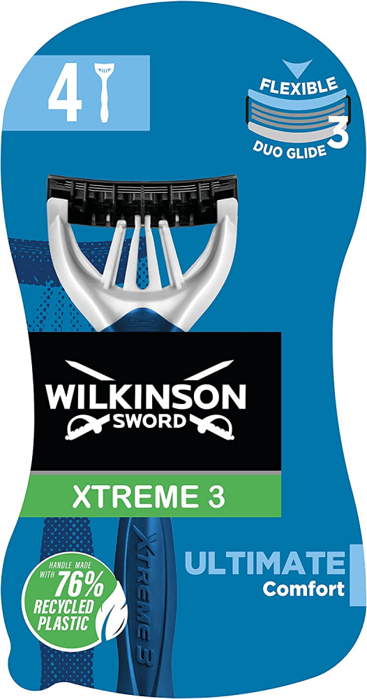 Бритвенные станки одноразовые Wilkinson Sword XTREME3 Ultimate Plus( Comfort), (4 станка)