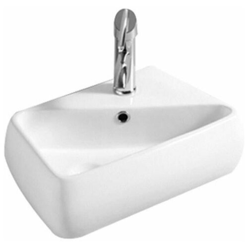 Раковина для ванной. Раковина подвесная CeramaLux 9275L (Чаша слева) с переливом раковина для ванной ceramalux 540p подстольная с переливом