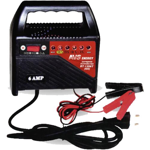 Зарядное устройство АКБ до 60 Ач 6A 612V светодиодный индикатор AVS BT-1206Т 229000₽