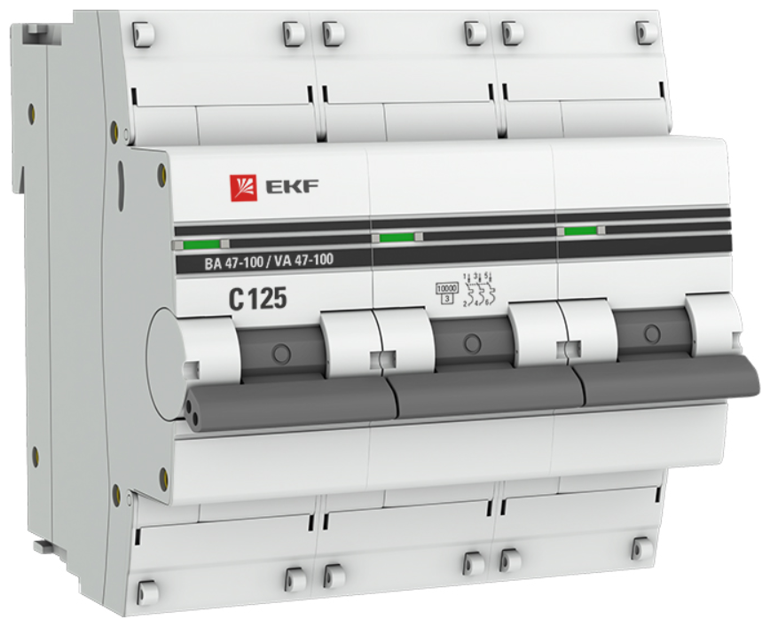 Автоматический выключатель EKF ВА 47-100 (C) 10kA
