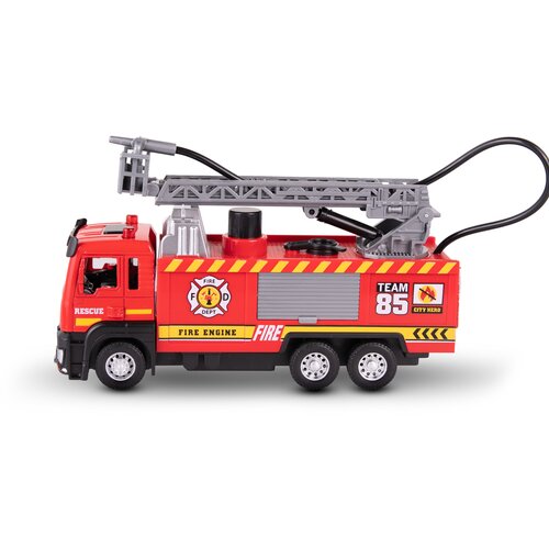 Пожарный автомобиль Kid Rocks AB-2306 1:32, разноцветный игрушка kid rocks пожарная машина с цистерной 1 32 свет звук ab 2306