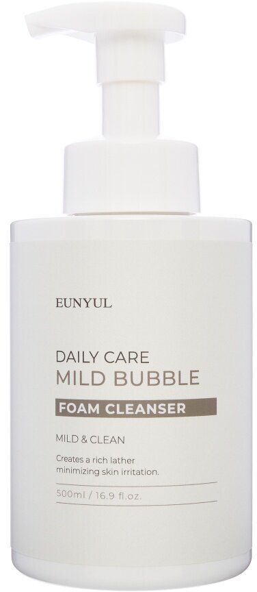 EUNYUL Daily Care Mild Bubble Foam Cleanser Очищающая пенка для умывания с микропузырьками 500мл