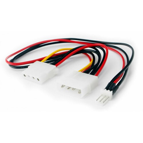 Набор из 3 штук Кабель питания Cablexpert CC-PSU-5, для вентилятора 12V, molex -> molex + 3pin, 15 см удлинитель кабеля питания sata 15 pin мама 15 pin папа длина 30 см