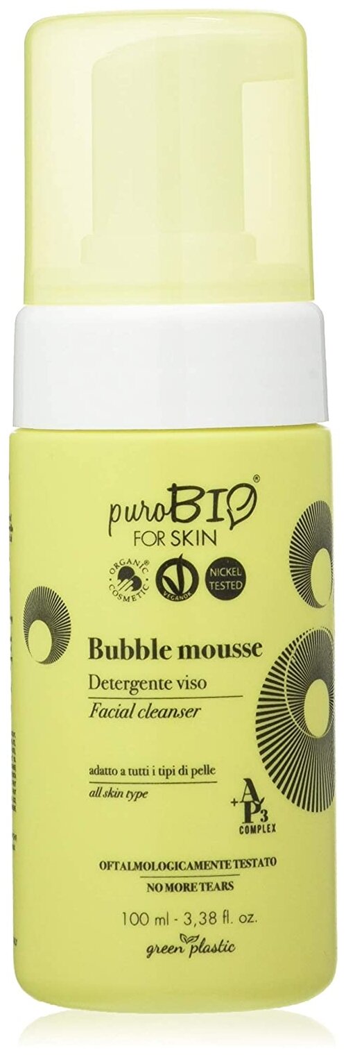 PuroBIO пенка очищающая для лица Bubble Mousse, 100 мл
