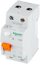 Выключатель дифференциального тока (УЗО) 2п 40А 30мА тип AC ВД63 Домовой SchE, SCHNEIDER ELECTRIC 11452 (1 шт.)