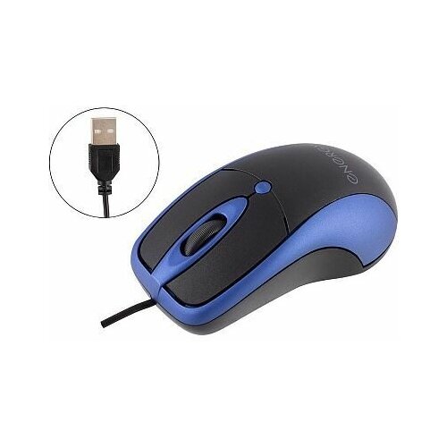 Мышь Energy EK-002, Soft Touch, цвет - черно/синий 100403
