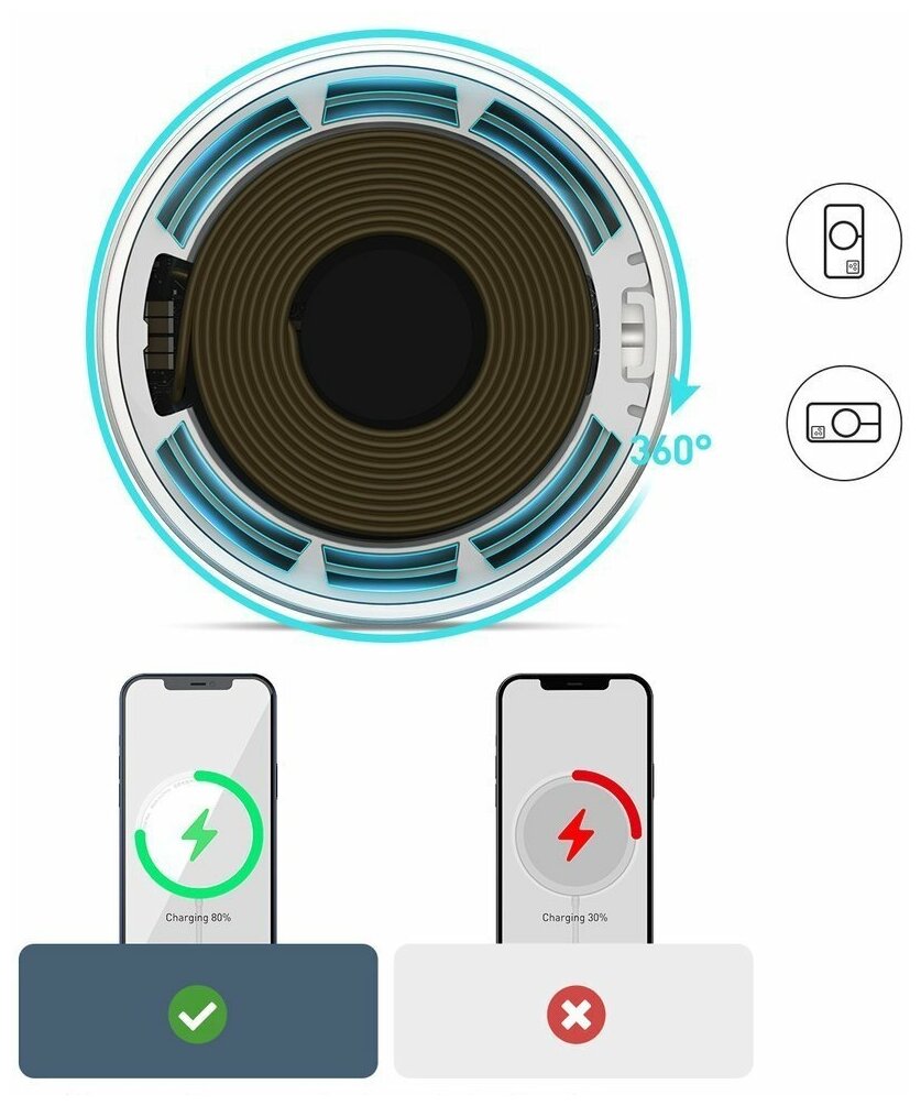 Беспроводное зарядное устройство Simple Mini Baseus - фото №20