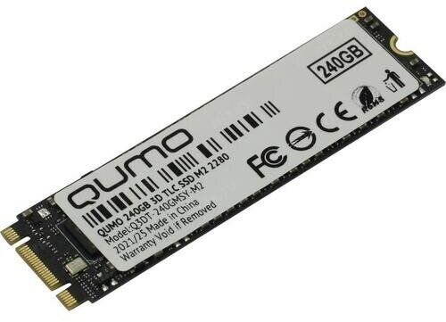 Внутренний SSD-накопитель Qumo Novation 240GB, M.2 2280, SATA-III, 3D TLC, Черный Q3DT-240GMSY-M2 OEM - фото №3