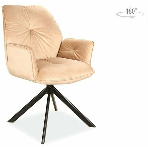 Стул кухонный Signal BOOGIE II Velvet Bluvel 28 (бежевый/черный мат)