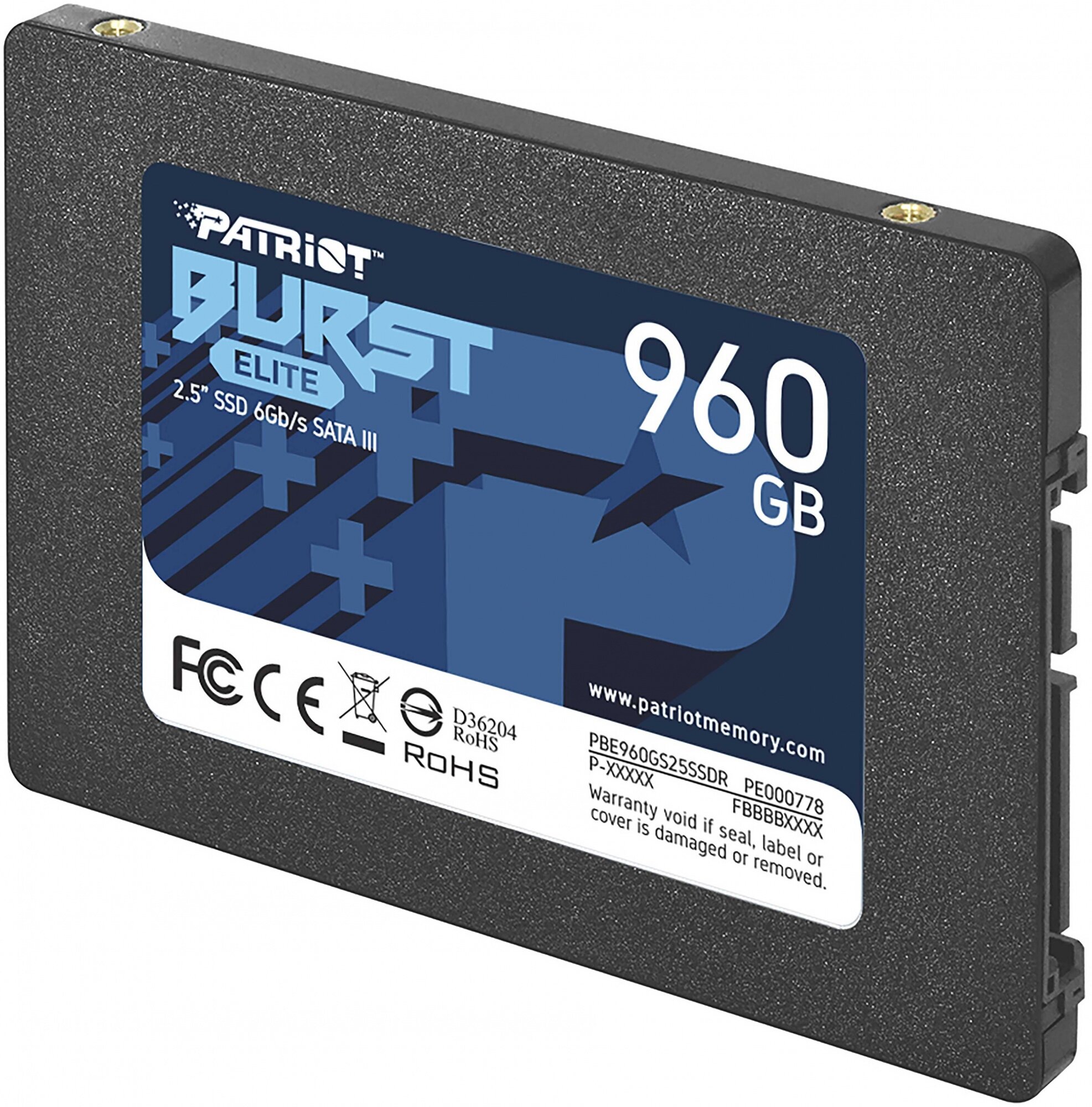 SSD накопитель PATRIOT Burst Elite 960ГБ, 2.5", SATA III - фото №6