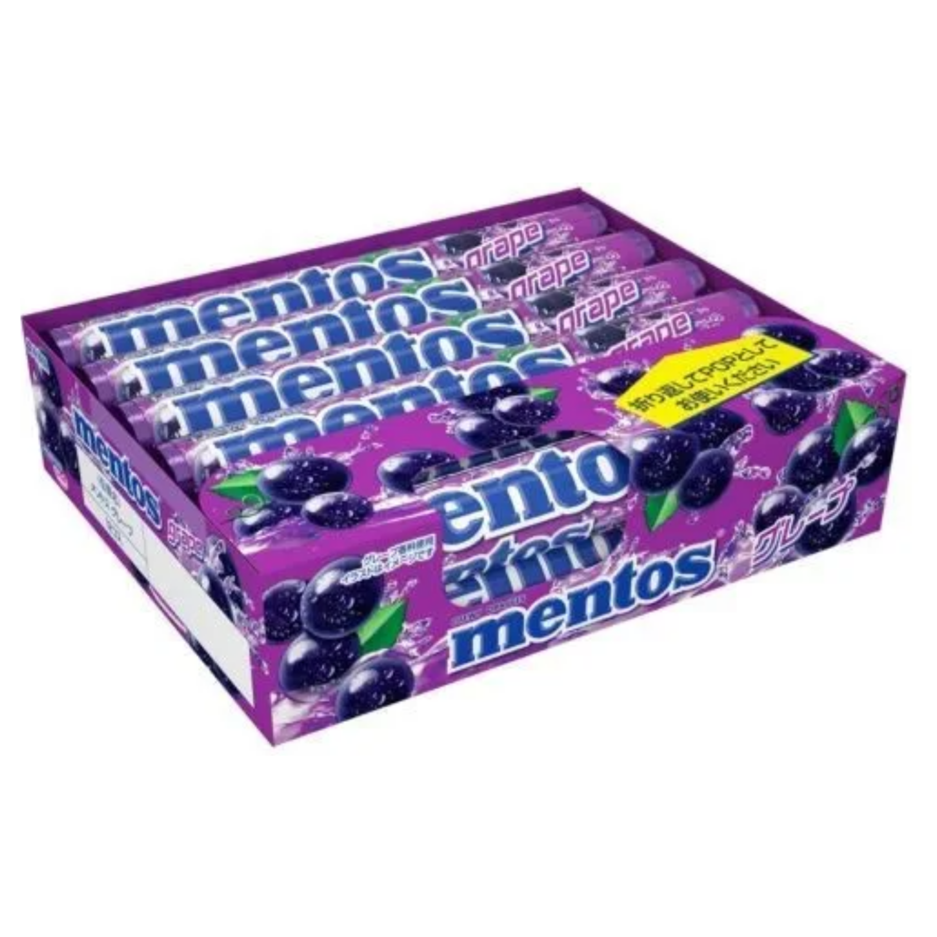 Жевательные конфеты Mentos Grape / Ментос с виноградным вкусом 29гр 14шт (Индонезия)