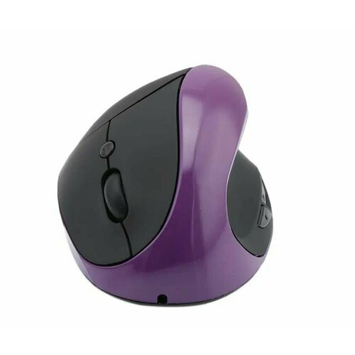 Вертикальная мышь беспроводная HYW-58 игровая для компьютера фиолетовый 1050₽