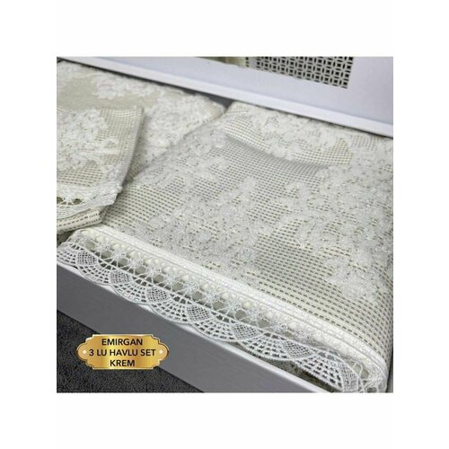 Набор полотенец (3шт) Gelin Home EMIRGAN (30*50/50*90/70*140, белый)