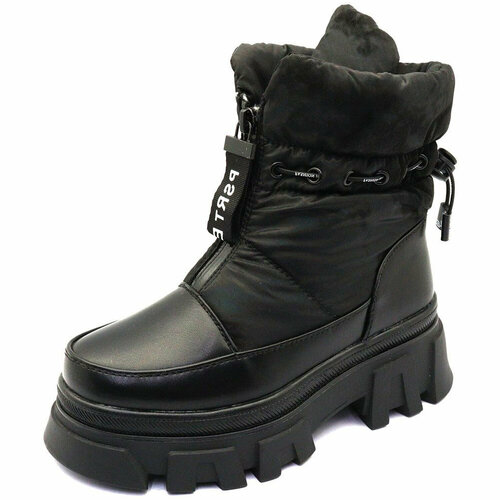 Ботинки Тотошка, зимние, на молнии, анатомическая стелька, размер 34, черный