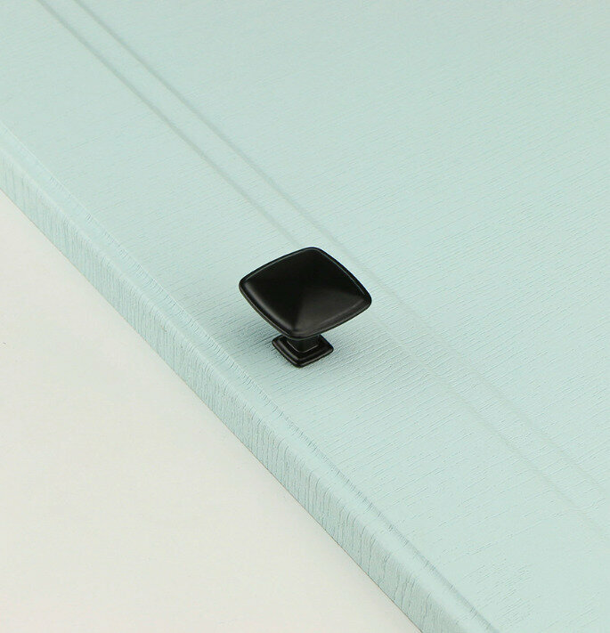 Ручка-кнопка мебельная черная - фотография № 8