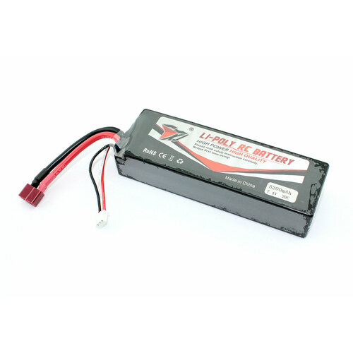 Аккумулятор Li-Pol 7.4V 7544128 5200mAh T-plug аккумулятор для радиоуправляемой машинки 11 1v li po 5200mah 80c разъем t plug