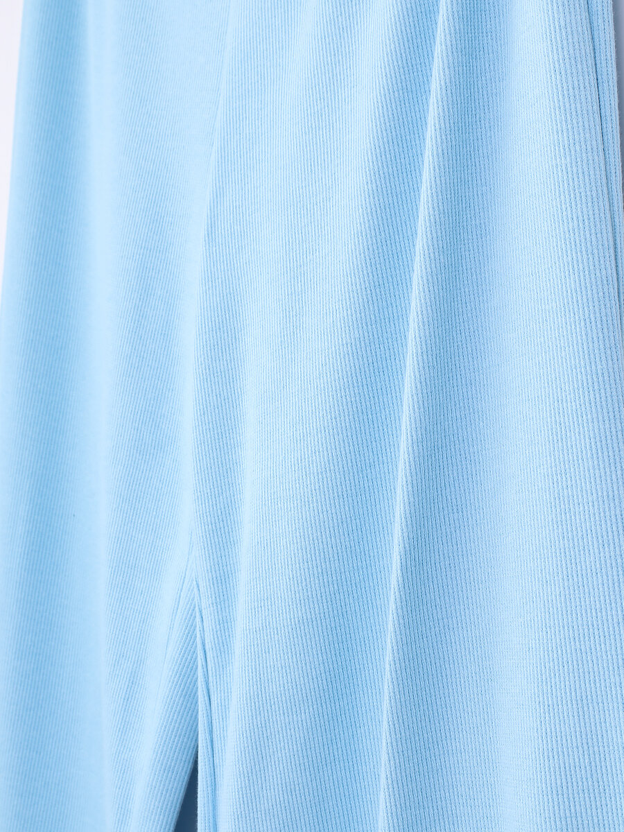 Пижама CATFIT, футболка, брюки, короткий рукав, стрейч, без карманов, трикотажная, пояс на резинке, размер 42, голубой - фотография № 3