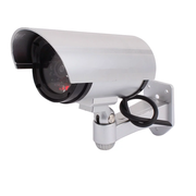 Муляж камеры видеонаблюдения беспроводной со светодиодным индикатором уличный для дома, офиса