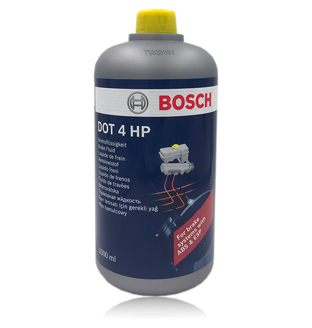 Тормозная жидкость Bosch DOT4 HP 1,0 л авто с ABS