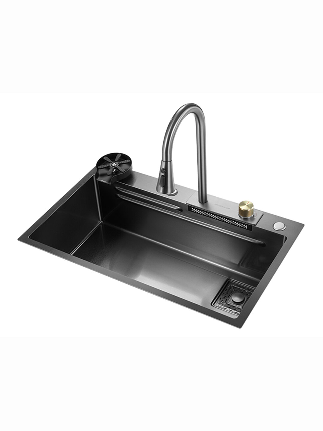 Многофункциональная кухонная мойка Xiaomi Mensarjor Raindance Waterfall Double Ladder Nano Sink 750х450 cm (TS7545B-A1NH) (с выдвижным смесителем)