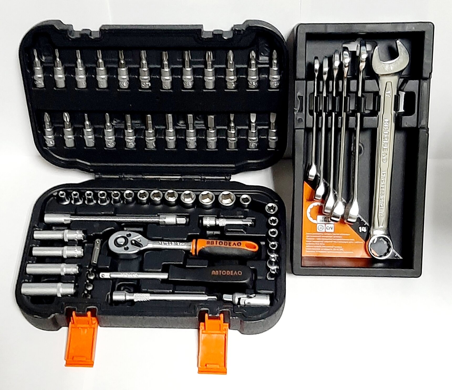 фото Набор инструментов 57 предмета + набор комбинированных PRO 6 ключей автодело