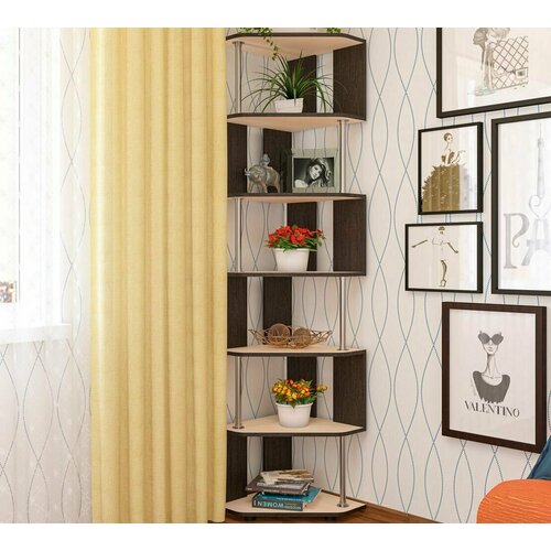 Стеллаж для книг и цветов СПУ-3 венге/дубмол