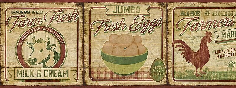 фото Бордюр для обоев Chesapeake The Cottage CBB2262