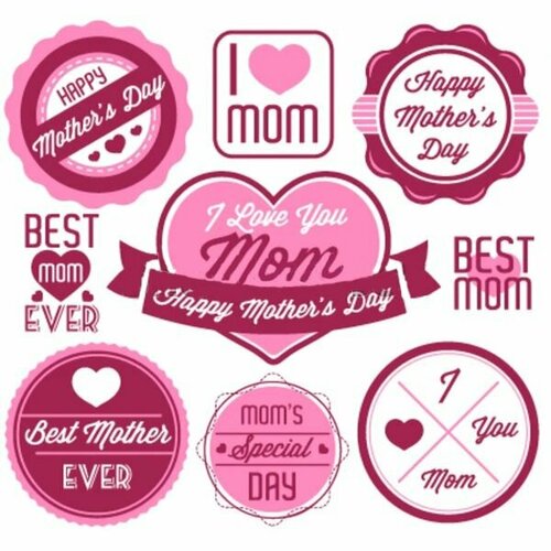 Наклейки стикеры День матери день матери