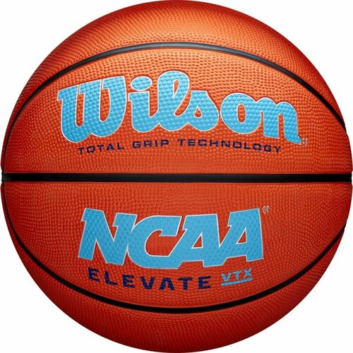 Мяч баскетбольный WILSON NCAA Elevate VTX, WZ3006802XB7, размер 7, резина, бутиловая камера, коричневый