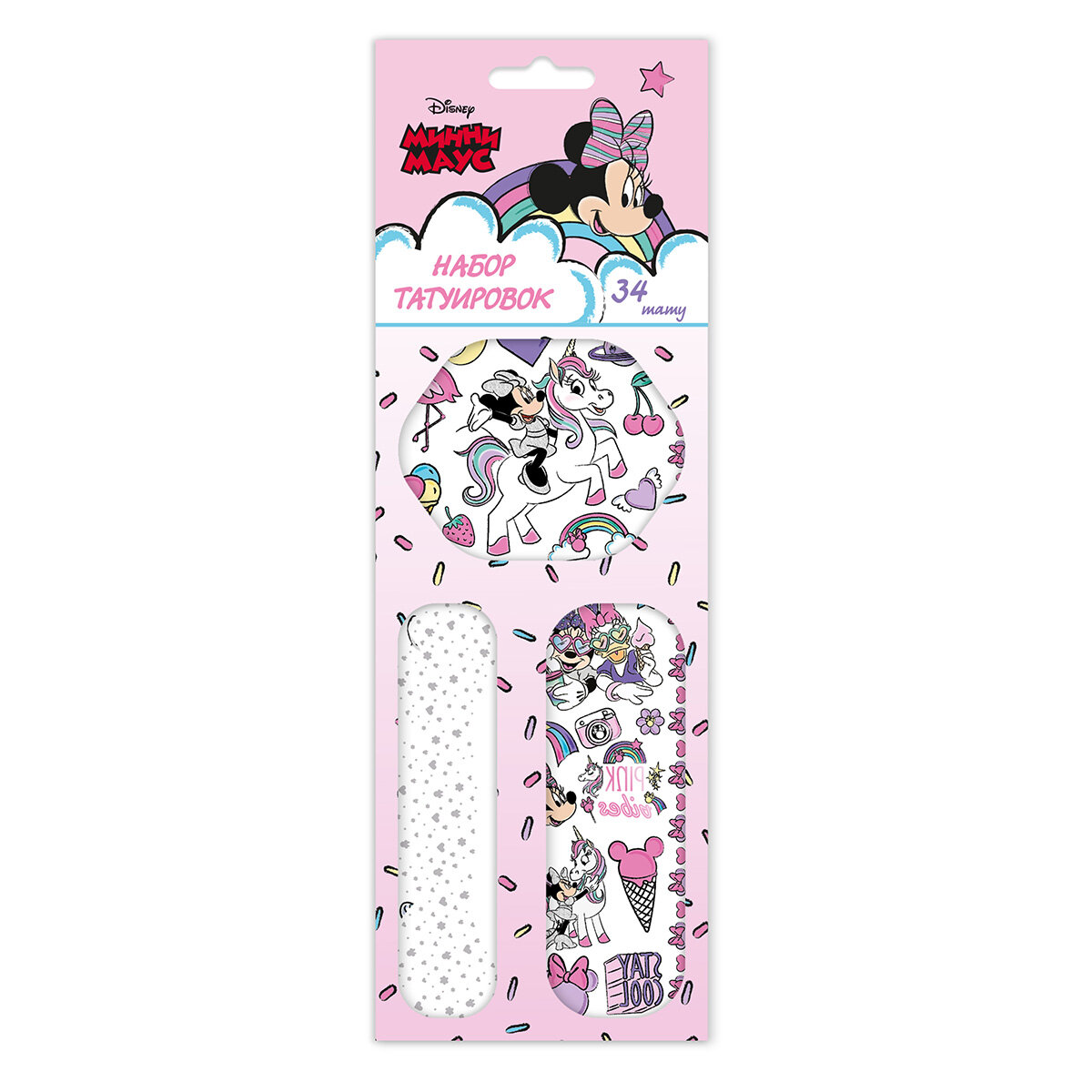 Липляндия Набор переводных тату 30 х 10 см Disney Минни Маус и Единорог 02918