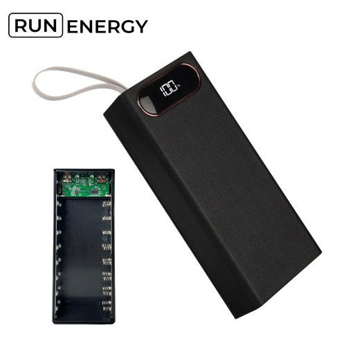 Корпус Run Energy для Power Bank 5В-2.1А/10Вт 16x18650 (L16) черный
