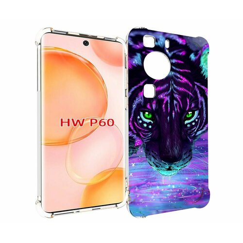 Чехол MyPads Тигр-неон для Huawei P60 задняя-панель-накладка-бампер чехол mypads тигр и девушка друзья для huawei p60 задняя панель накладка бампер