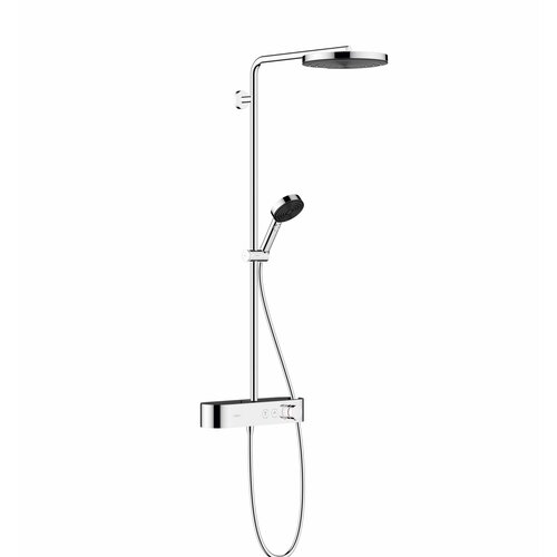 Душевая система Hansgrohe Pulsify 24220000 Showerpipe 260 1jet с термостатом, хром душевая система hansgrohe pulsify 24220000 showerpipe 260 1jet с термостатом хром