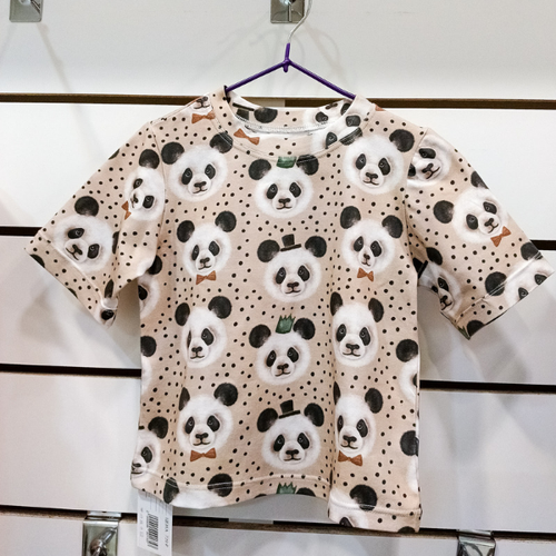 фото Футболка лиловые кролики, размер 110/116, бежевый